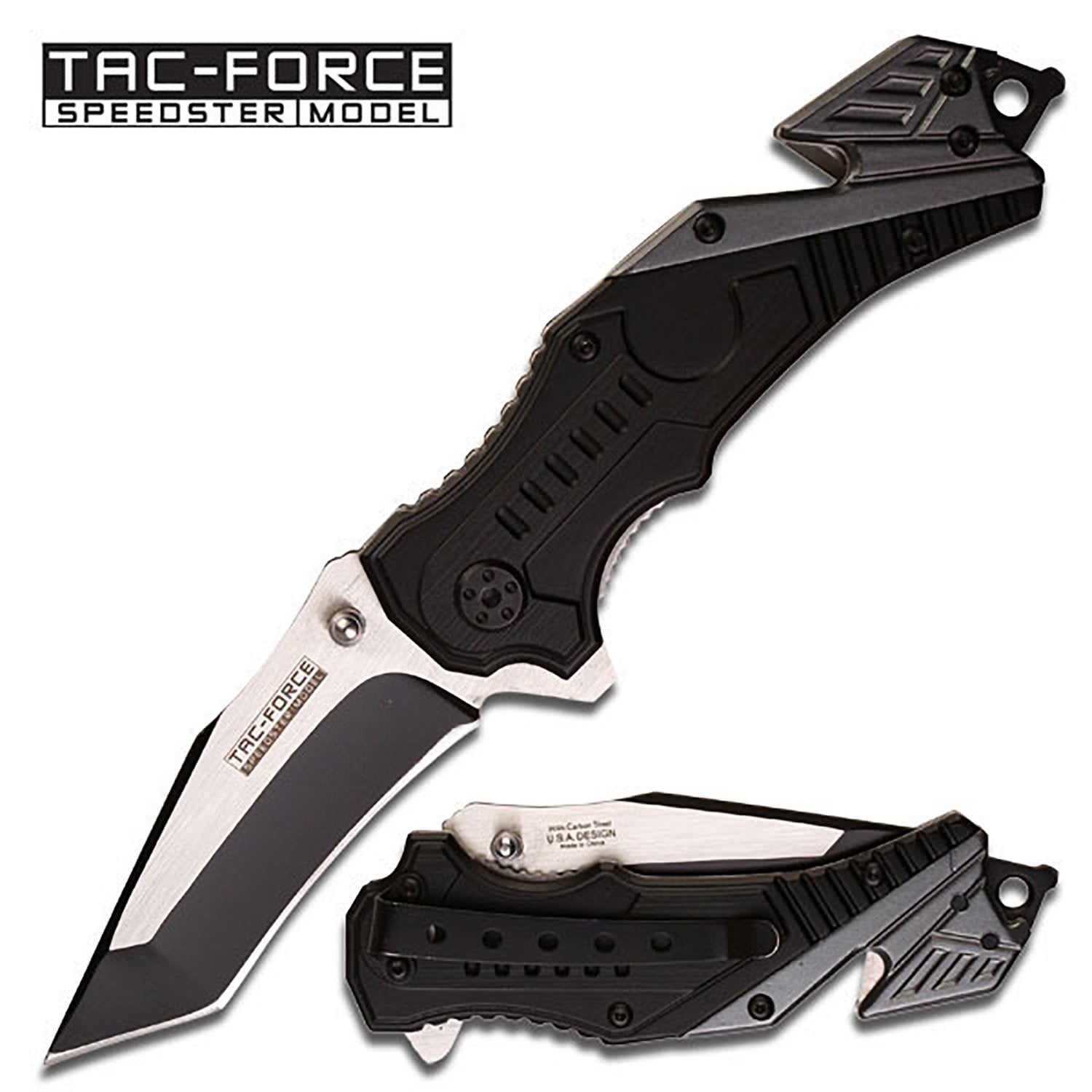 Spring Assist - 'Legal Auto Knife' - Black Tactical Fighter - Tophatter's Army Products & Self Defense Collectible Weapons - Tophatter Daily Deals